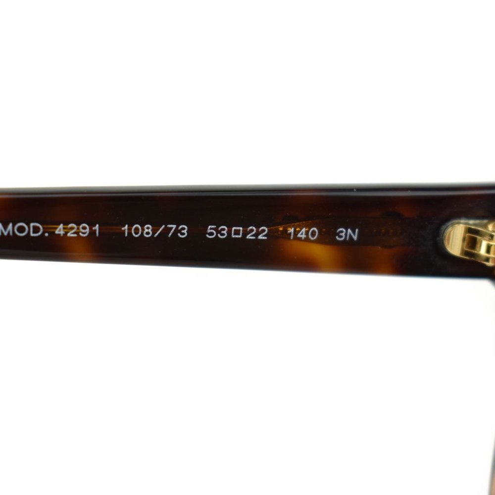 VERSACE: Tortoise Brown & Gold Studs Logo Sunglasses (m) - Picture 9 of 10